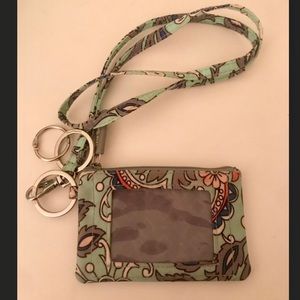 EUC Vera Bradley lanyard and ID holder